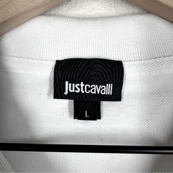 Just Cavalli Metallic Logo Polo Large EUC - Picture 4 of 9